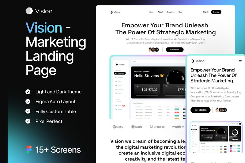 Vision - Marketing Landing Page (by dpopstudio)