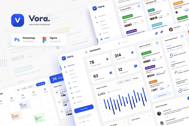 Vora - Saas Admin Dashboard UI Design (by peterdraw)