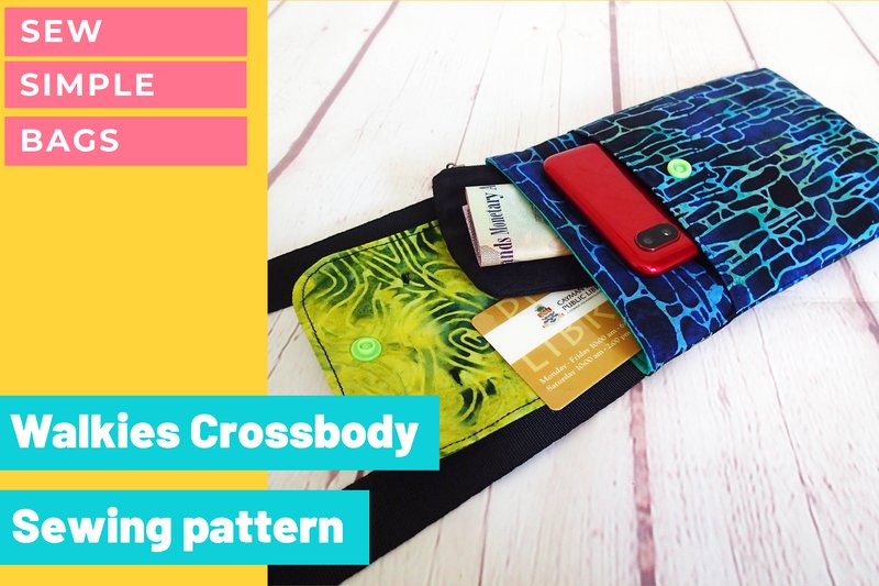 Walkies Crossbody Bag Sewing Pattern (by SewSimpleBags)