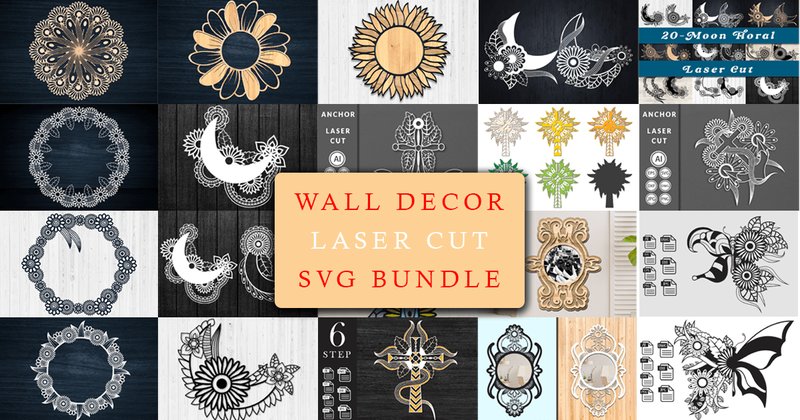 Wall Decor Laser Cut SVG Bundle (by Art Hub)