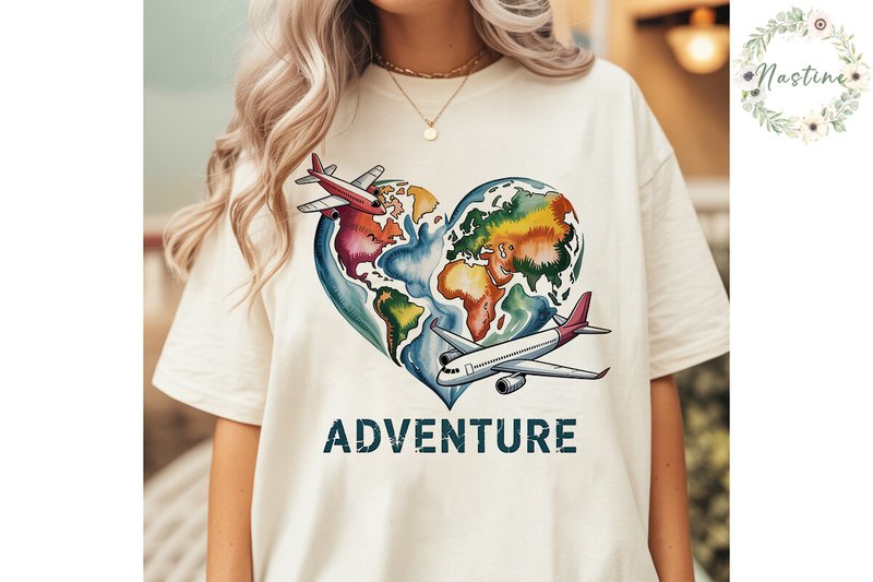Watercolor World Map Adventure PNG (by Nastine)
