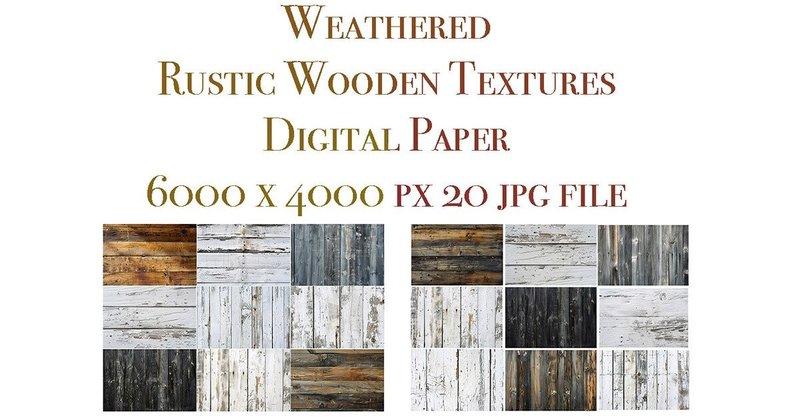 Weathered Wooden Textures Digital Paper Bundle (by VetalStock)
