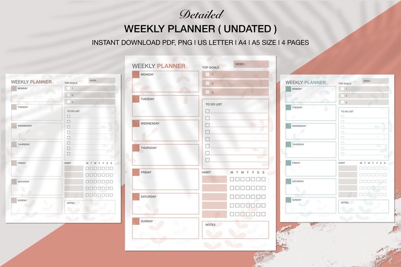 Weekly Happy Planner KDP Interiors (by Beary Drawing)