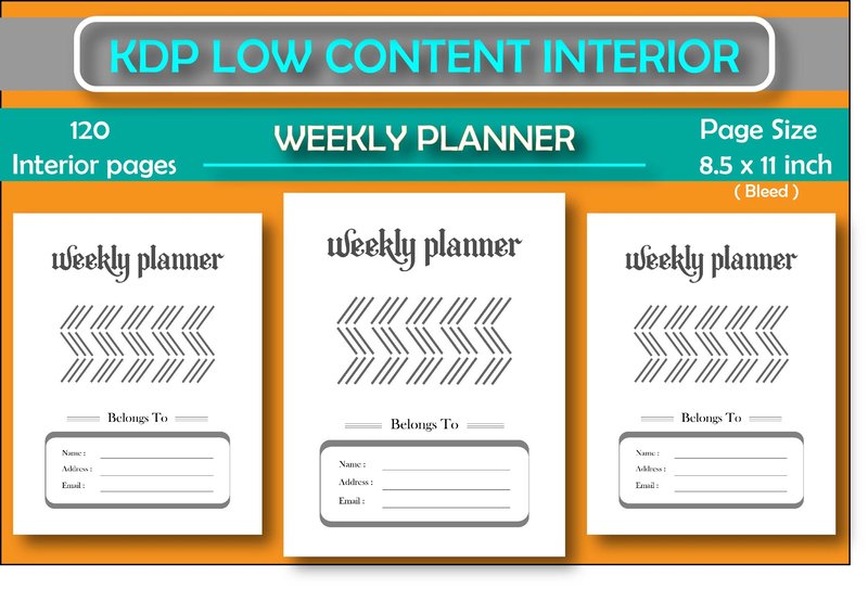 Weekly Planner for KDP Low Content Book (by jyotiskumar7173)