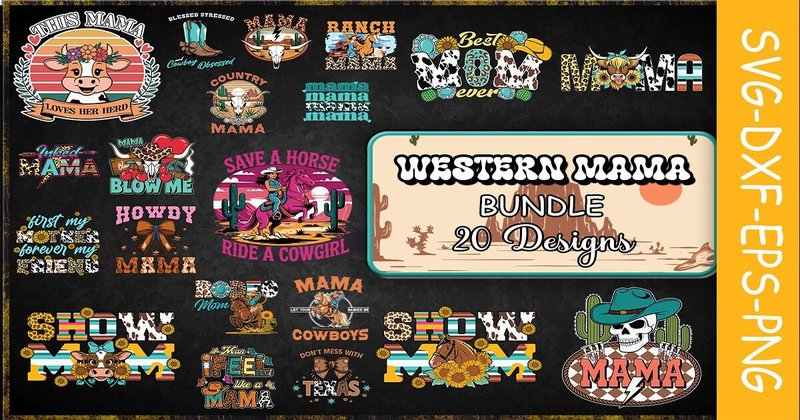 Western Mama SVG Bundle (by Turtle Rabbit)