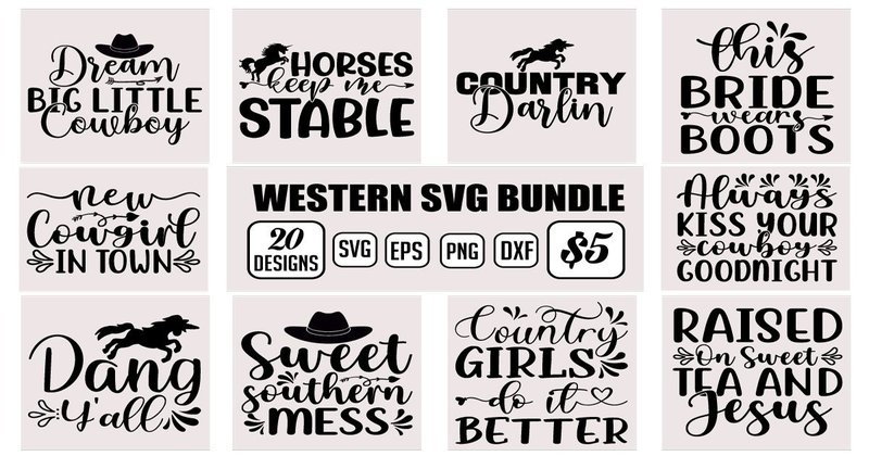 Western SVG Bundle (by Nurjahan)