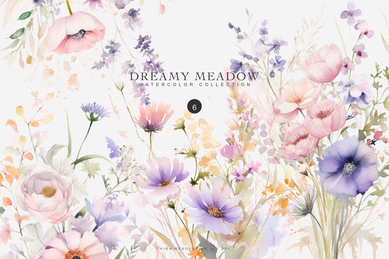 Wild Flowers - Floral Clipart (by Patishop Art)
