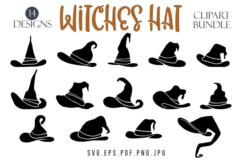 Witches Hat SVG Bundle | Halloween SVG (by dapiyupi)