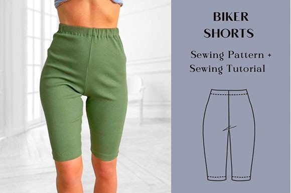 Women Biker Shorts Sewing Pattern (by Cotton Miracle Studio)