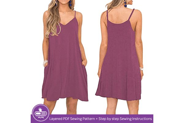 Women's Summer Dress Pdf Sewing Pattern (by craftbook99)