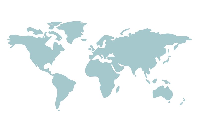 World Map. Earth Continents and Oceans. (by ladadikart)