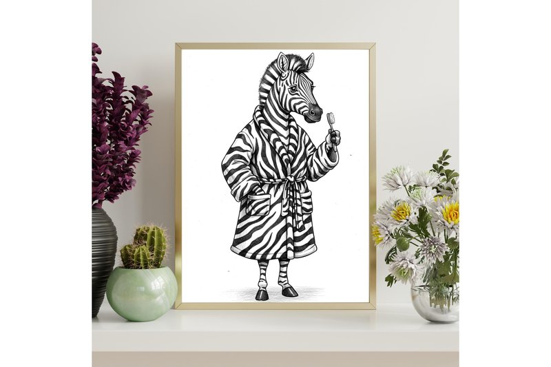 Zebra Print Wall Art Decor (by Younique Aartwork)