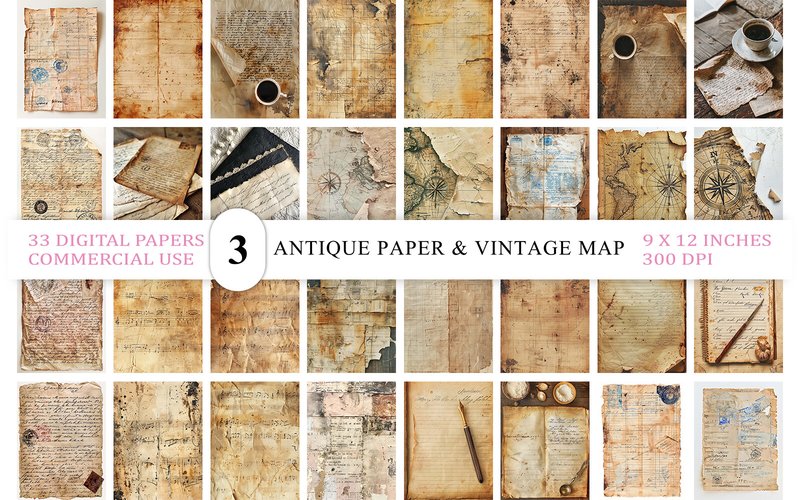 Antique Paper & Vintage Map Texture (by sakibbddot21)