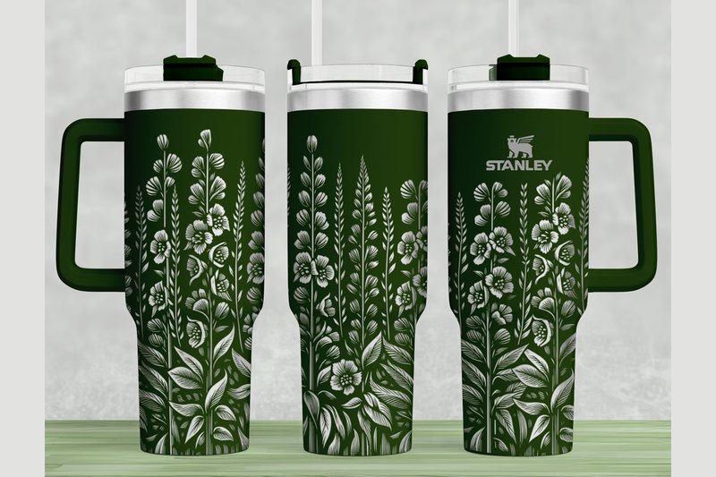 Blossom Stanley 40oz Laser Wrap SVG (by Think Plus Tumbler)