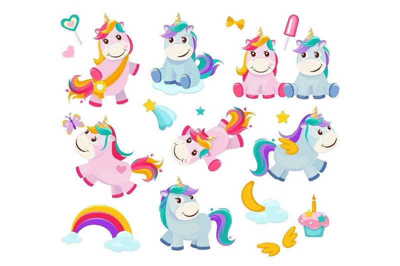 Cartoon Unicorn. Cute Funny Fairytale (by onyxprj_art)