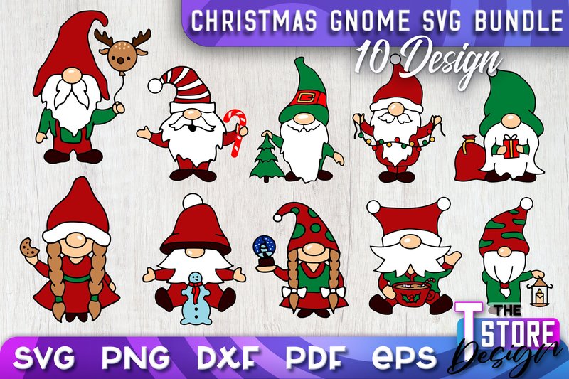 Christmas Gnomes SVG | Christmas SVG (by The T Store Design)