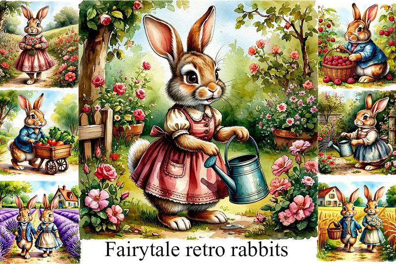 Collection of Illustrations with Rabbits (by StepanovaArt)