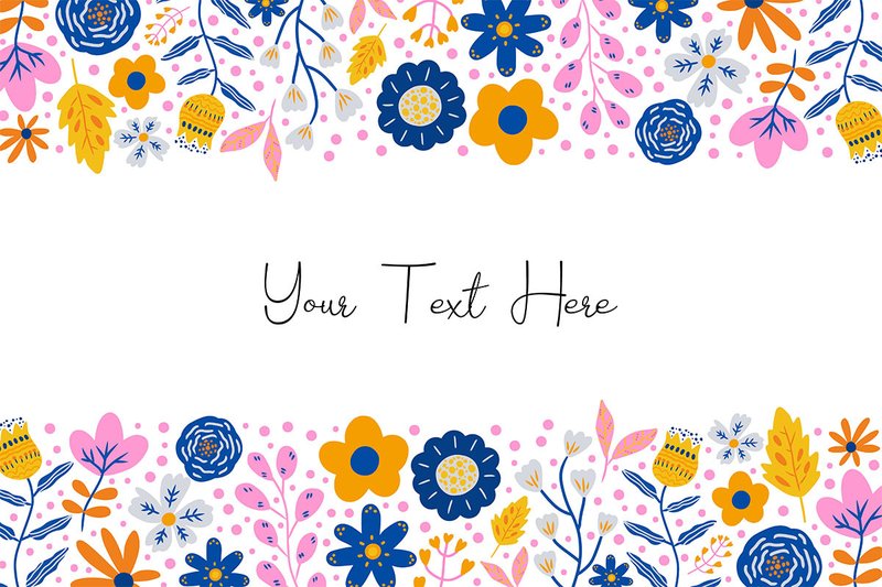 Cute Retro Flower Illustration Frame (by fathurmutiah)