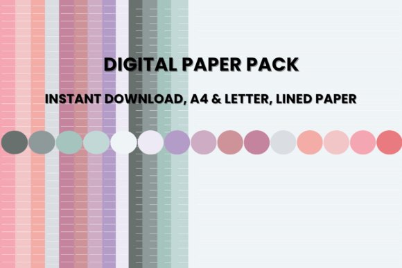 Digital Paper Pack, Multi-Colored