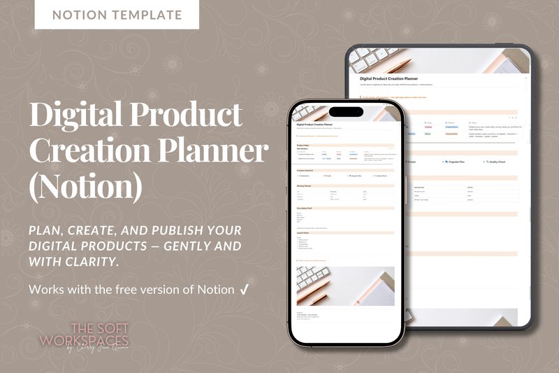 Digital Product Creation Planner Notion (by The Brand Mint)