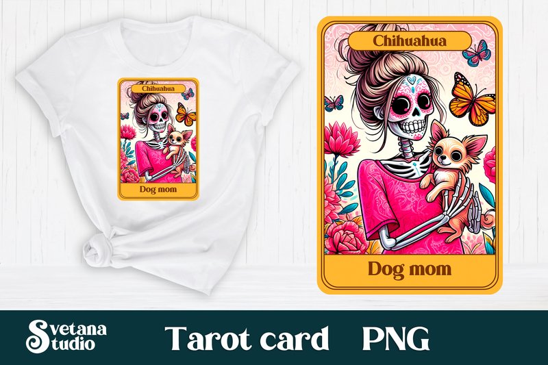 Dog Mom Sublimation | Tarot Card PNG (by Svetlanakrasdesign)