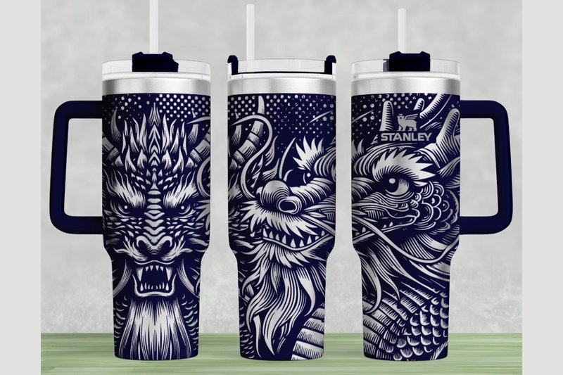 Dragon Stanley 40oz Laser Wrap SVG (by Think Plus Tumbler)