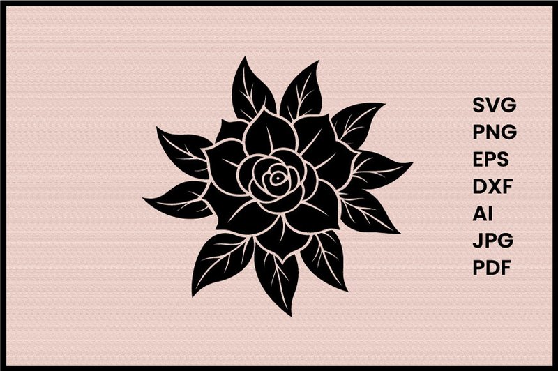 Floral Tattoo Design Illustration Silhou (by designcrafts)