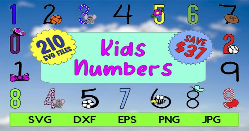 Kids Numbers Bundle (by Glad Pants Crafts)