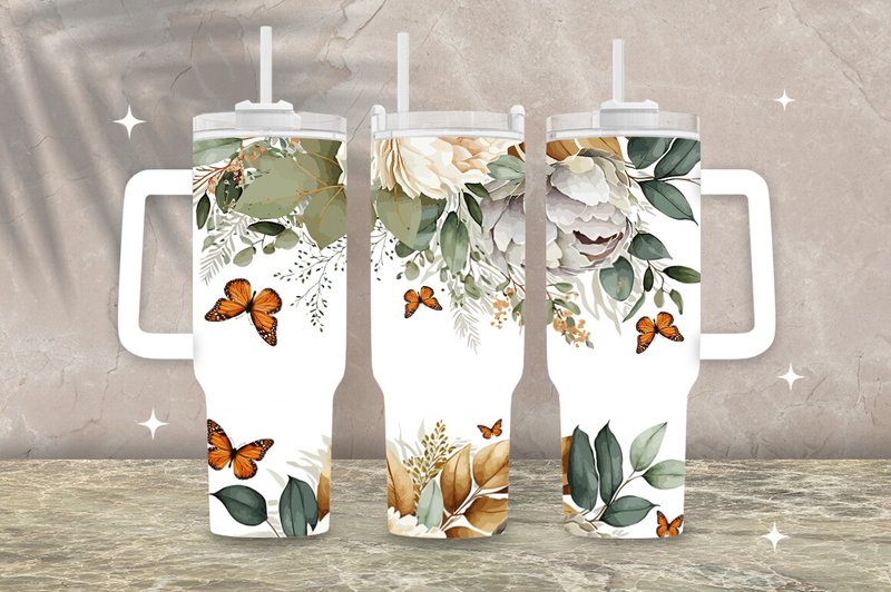 Leaf 40 Oz Stanley Tumbler Png (by SparkyDesignsUS)