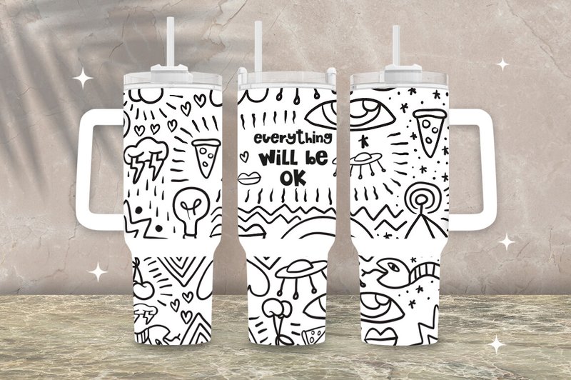 Line Art 40 Oz Stanley Tumbler Png (by SparkyDesignsUS)