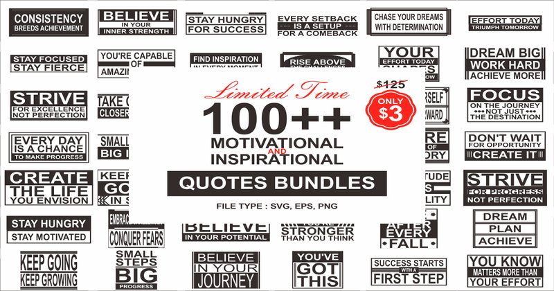 Motivational and Inspirational Quotes Bundle (by MRXTYPE)