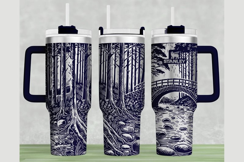 Natural Stanley 40oz Laser Wrap SVG (by Think Plus Tumbler)
