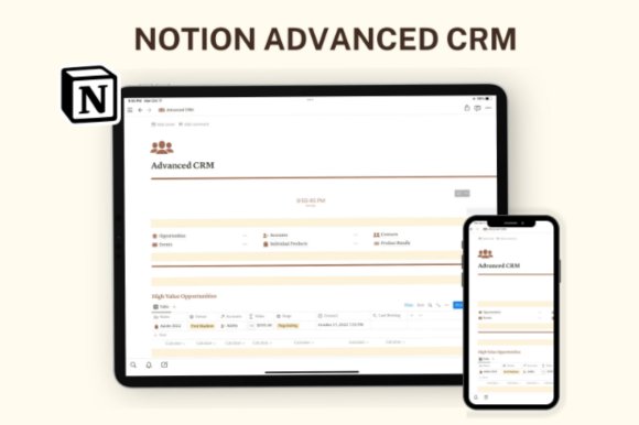 Notion Advanced CRM Template (by ThePlannersDelight)
