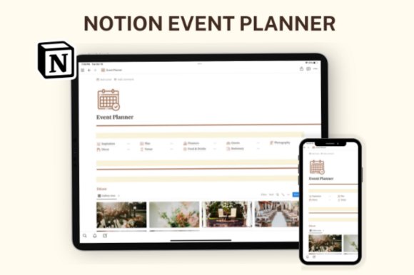 Notion Event Planner, Notion Template (by ThePlannersDelight)