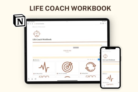 Notion Life Coach Workbook, Template (by ThePlannersDelight)