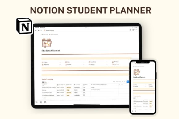 Notion Student Template, Student Planner (by ThePlannersDelight)