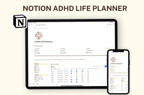 Notion Template Adhd Career Template (by ThePlannersDelight)