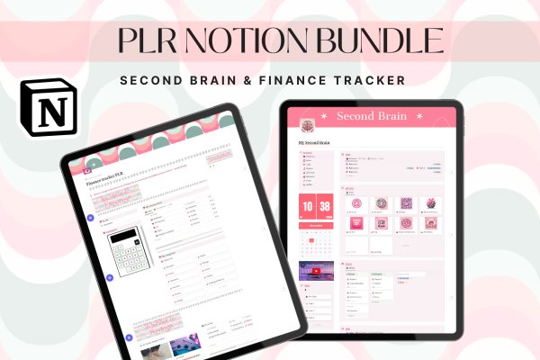 PLR Second Brain Finance Tracker Notion (by Print Magic)