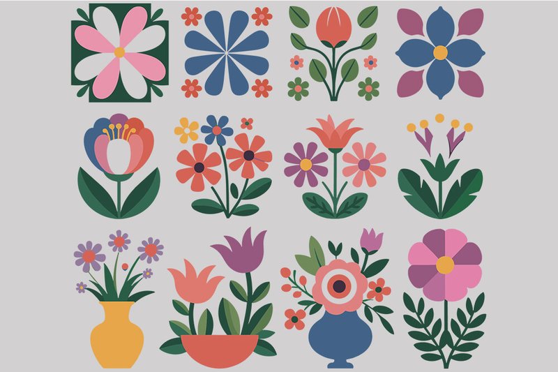 Retro Flower Power SVG Bundle. (by SVG Zone)