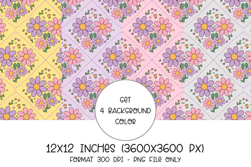 Retro Flower Seamless Pattern Floral (by sasikharn)