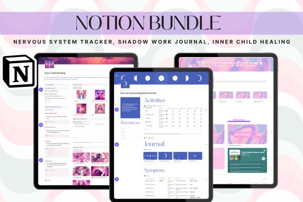 Spiritual Mental Health Notion Bundle (by Print Magic)