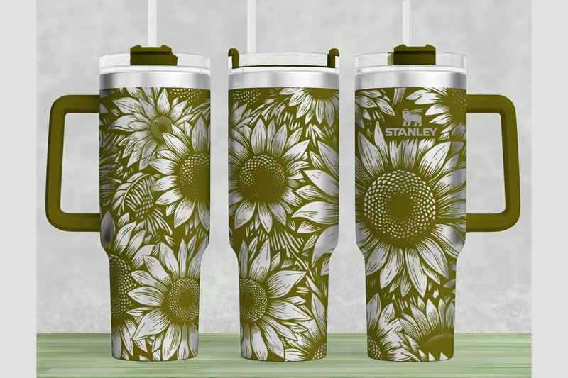 Sunflowers Stanley 40oz Laser Wrap SVG (by Think Plus Tumbler)