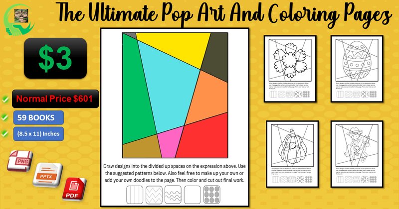 The Ultimate Pop Art and Coloring Pages Bundle (by AME⭐⭐⭐)